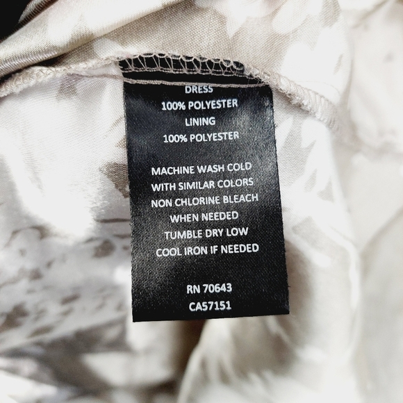 Jessica Howard Brown & White Polyester Balted Flared Midi Dress 440 - Picture 6 of 7